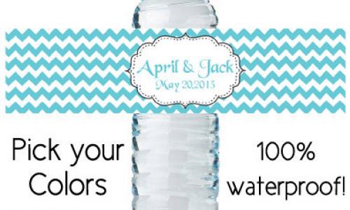 Waterproof Water Bottle Labels