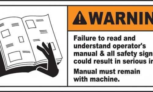 Machinery Safety Signs Labels